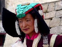 Performer in traditional clothes