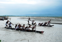 Rowing at Brahmaputra