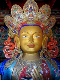 Maitreya Buddha at Thiksay Monastery, Ladakh