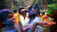 Holi Celebrations in Kolkata Streets