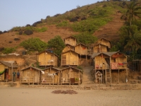 Beach Huts at Arambol, North India